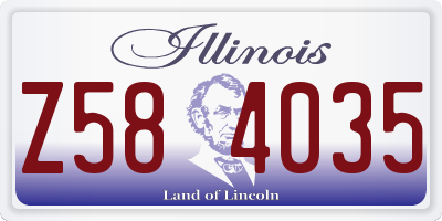 IL license plate Z584035