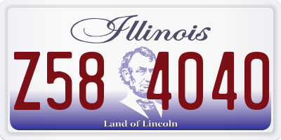 IL license plate Z584040