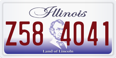 IL license plate Z584041