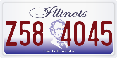 IL license plate Z584045