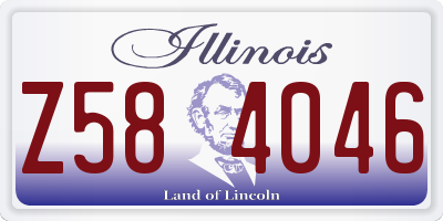 IL license plate Z584046