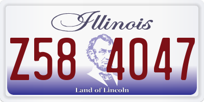 IL license plate Z584047