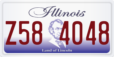 IL license plate Z584048