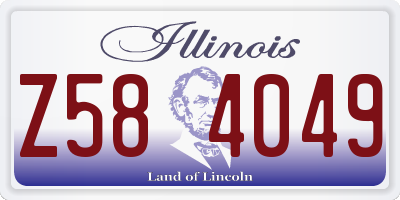 IL license plate Z584049