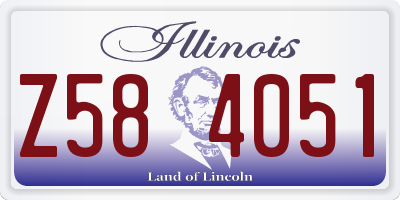 IL license plate Z584051
