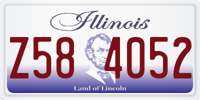 IL license plate Z584052