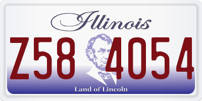 IL license plate Z584054