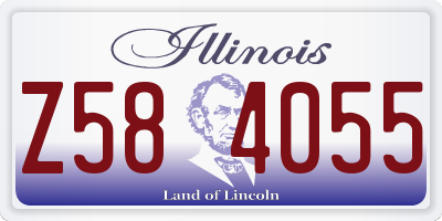 IL license plate Z584055