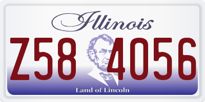IL license plate Z584056