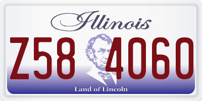 IL license plate Z584060