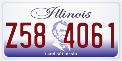 IL license plate Z584061