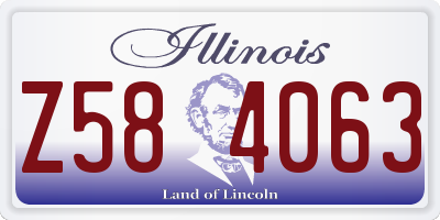 IL license plate Z584063