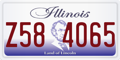 IL license plate Z584065