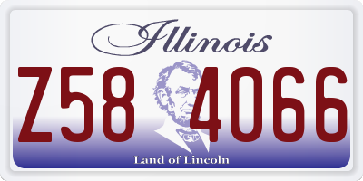 IL license plate Z584066