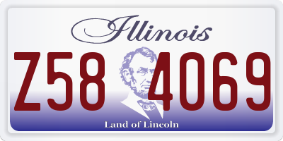 IL license plate Z584069
