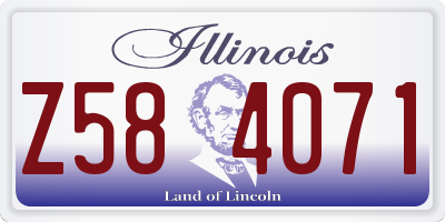 IL license plate Z584071