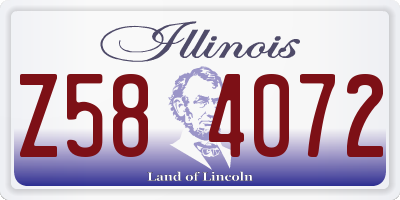 IL license plate Z584072
