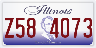 IL license plate Z584073