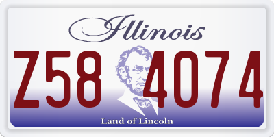 IL license plate Z584074