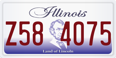 IL license plate Z584075