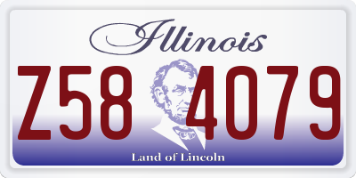 IL license plate Z584079