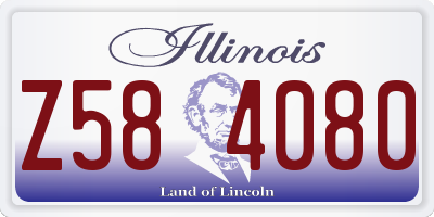 IL license plate Z584080