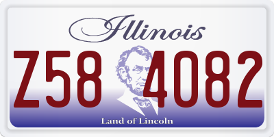 IL license plate Z584082