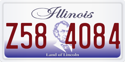 IL license plate Z584084