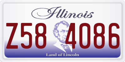 IL license plate Z584086