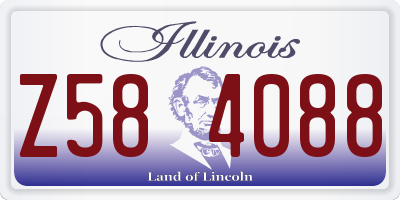 IL license plate Z584088