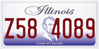 IL license plate Z584089