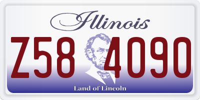 IL license plate Z584090