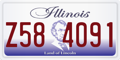 IL license plate Z584091