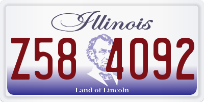 IL license plate Z584092