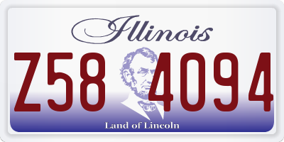 IL license plate Z584094