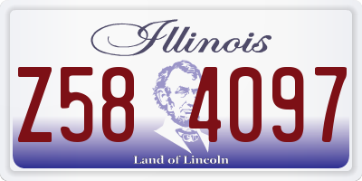 IL license plate Z584097