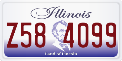 IL license plate Z584099