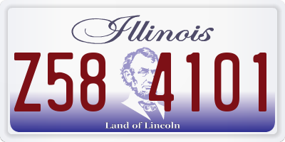 IL license plate Z584101
