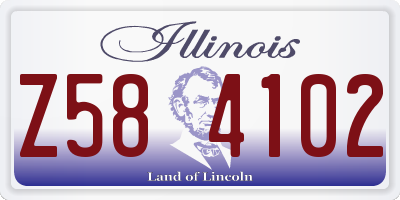 IL license plate Z584102