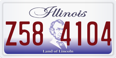 IL license plate Z584104