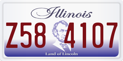 IL license plate Z584107