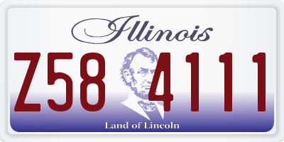 IL license plate Z584111