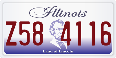 IL license plate Z584116