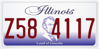 IL license plate Z584117