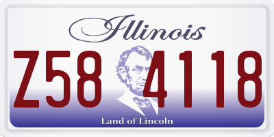 IL license plate Z584118