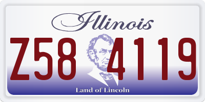 IL license plate Z584119