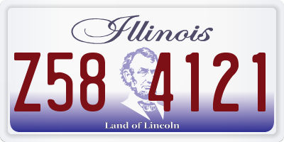 IL license plate Z584121