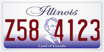 IL license plate Z584123