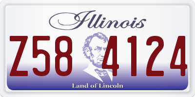 IL license plate Z584124