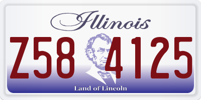 IL license plate Z584125